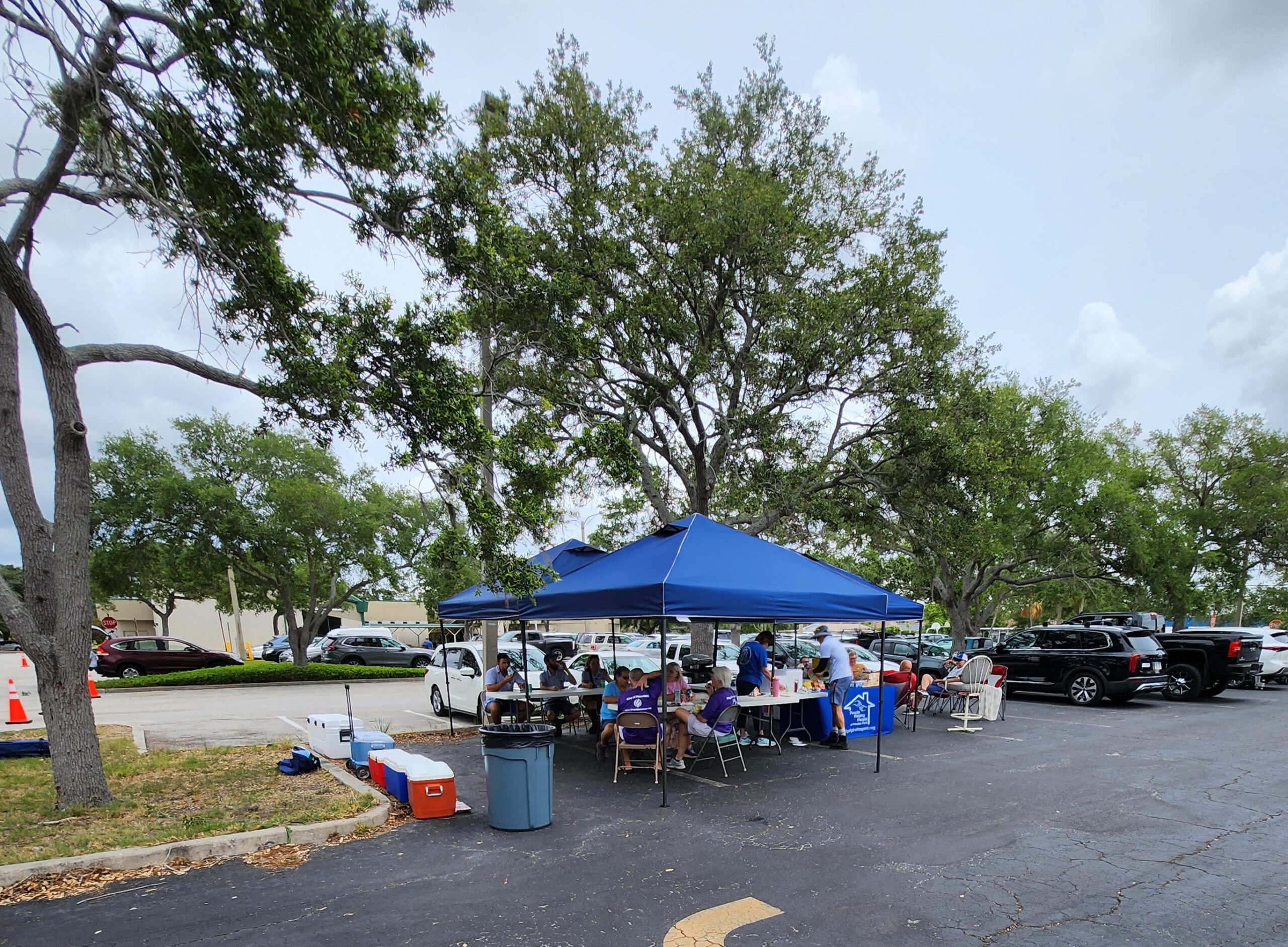 Stamp Out Hunger Food Drive Tent